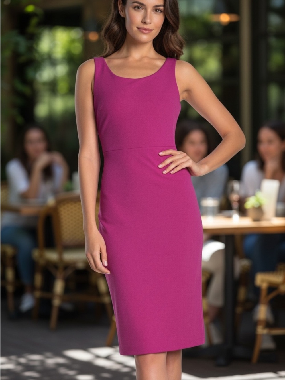 NWT Betsey Johnson FM03K34  Sleeveless Sheath Hot Pink Dress – Size 4